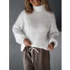 Bílý stylový svetr TRYPHON s rolákem