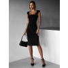 Černé koktejlové jednoduché šaty ARACYT