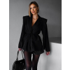 Černé stylové vypasované sako CHRISTA