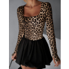 Leopardí elegantní mini šaty ARMANDO