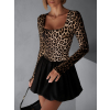 Leopardí elegantní mini šaty ARMANDO