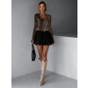 Leopardí elegantní mini šaty ARMANDO