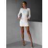 Bílé krátké flitrované šaty WIDOW s mašlí