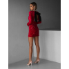 Červené krátké flitrované šaty WIDOW s mašlí