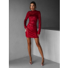 Červené přiléhavé koktejlové šaty OMIKRON