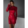Červené přiléhavé koktejlové šaty OMIKRON