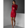 Červené přiléhavé koktejlové šaty OMIKRON