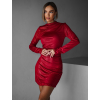 Červené přiléhavé koktejlové šaty OMIKRON