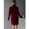 Vínové svetrové oversize šaty GIMMEL s rolákem
