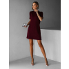 Vínové svetrové pouzdrové šaty KAPA