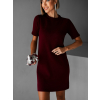 Vínové svetrové pouzdrové šaty KAPA