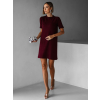 Vínové svetrové pouzdrové šaty KAPA