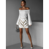 Bílá flitrovaná mini sukně WILMA