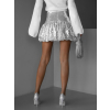 Stříbrná balónová flitrovaná sukně BRIGITTE