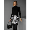 Černobílá flitrovaná mini sukně SIGGO