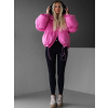 Růžová zimní prošívaná puffy krátká bunda DEZIDER