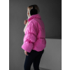 Růžová zimní prošívaná puffy krátká bunda DEZIDER