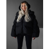 Černá zimní oversize puffy bunda LENUEL