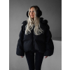 Černá zimní oversize puffy bunda LENUEL
