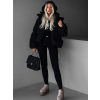 Černá zimní oversize puffy bunda LENUEL