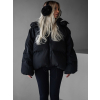Černá zimní oversize puffy bunda LENUEL