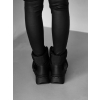Černé kotníkové zimní boty AGATHA