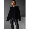 Černý oversize stylový svetr AMEDIA