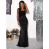 Černé dlouhé elegantní plesové šaty NADIA