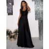 Černé dlouhé flitrované plesové šaty SAANA