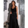 Černé dlouhé flitrované plesové šaty SAANA