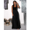 Černé dlouhé flitrované plesové šaty SAANA