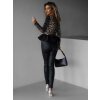 Leopardí elegantní top ALLESSIA s volánem