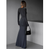 Šedá elegantní dlouhá maxi sukně VEETI