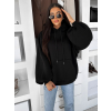 Černá oversize maxi mikina PYRRHA s kapucí