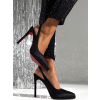 Černé třpytivé boty na podpatku MAIRY