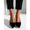 Černé elegantní lesklé lodičky na podpatku DEIGH