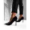 Černé elegantní lesklé lodičky na podpatku DEIGH