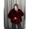 Bordó faux fur kožešinový kabátek kožich BAIDE