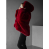 Bordó faux fur kožešinový kabátek kožich XADEN