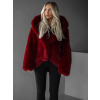 Bordó faux fur kožešinový kabátek kožich XADEN