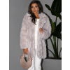 Béžový faux fur kožešinový kabát CAMTU