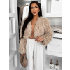 Béžový faux fur krátký kožešinový kabátek TUYEN