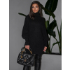 Černý oversize dlouhý svetr CARLA s rolákem
