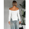 Bílé stylové triko RUMINA