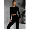 Černý sportovní elastický komplet KEYA