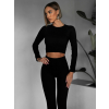 Černý sportovní elastický komplet KEYA