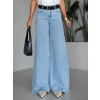 Modré široké wide leg džíny FOLOS