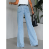 Modré široké wide leg džíny FOLOS