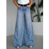 Modré široké maxi wide leg džíny KULOTA