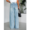 Modré široké wide leg džíny THESAN